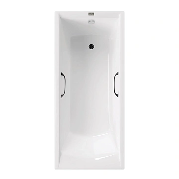 Ванна чугунная Vinsent Veron Devon 170x70x45 VDV1707045H/VH0012BL с черными матовыми ручками