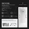 Ванна чугунная Vinsent Veron Devon 170x70x45 VDV1707045H/VH0012BL-AS с черными матовыми ручками и антискользящим покрытием Ванна чугунная Vinsent Veron Devon 170x70x45 VDV1707045H/VH0012BL-AS с черными матовыми ручками и антискользящим покрытием
