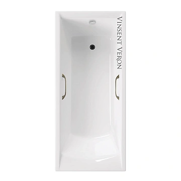 Ванна чугунная Vinsent Veron Devon 170x70x45 VDV1707045H/VH0012BR с бронзовыми ручками