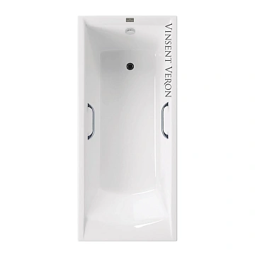 Ванна чугунная Vinsent Veron Devon 170x70x45 VDV1707045H/VH0012CH с хромированными ручками