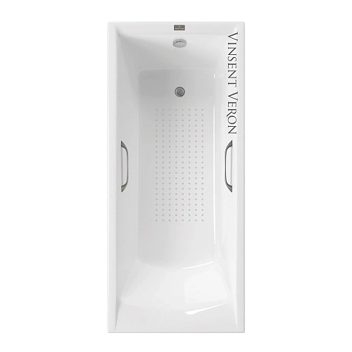 Ванна чугунная Vinsent Veron Devon 170x70x45 VDV1707045H/VH0012GM-AS с ручками оружейная сталь и антискользящим покрытием Ванна чугунная Vinsent Veron Devon 170x70x45 VDV1707045H/VH0012GM-AS с ручками оружейная сталь и антискользящим покрытием