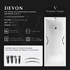 Ванна чугунная Vinsent Veron Devon 175x70x45 VDV1757045H/E60327CH-AS с хромированными ручками и антискользящим покрытием Ванна чугунная Vinsent Veron Devon 175x70x45 VDV1757045H/E60327CH-AS с хромированными ручками и антискользящим покрытием