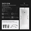 Ванна чугунная Vinsent Veron Devon 175x70x45 VDV1757045H/VH0012BL-AS с черными матовыми ручками и антискользящим покрытием Ванна чугунная Vinsent Veron Devon 175x70x45 VDV1757045H/VH0012BL-AS с черными матовыми ручками и антискользящим покрытием