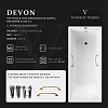 Ванна чугунная Vinsent Veron Devon 175x70x45 VDV1757045H/VH0012GD-AS с золотыми ручками и антискользящим покрытием Ванна чугунная Vinsent Veron Devon 175x70x45 VDV1757045H/VH0012GD-AS с золотыми ручками и антискользящим покрытием