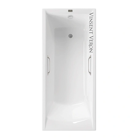 Ванна чугунная Vinsent Veron Devon 175x70x45 VDV1757045H/VH0012NI с ручками цвет никель Ванна чугунная Vinsent Veron Devon 175x70x45 VDV1757045H/VH0012NI с ручками цвет никель