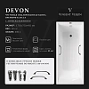 Ванна чугунная Vinsent Veron Devon 175x75x45 VDV1757545H/VH0012BL-AS с черными матовыми ручками и антискользящим покрытием Ванна чугунная Vinsent Veron Devon 175x75x45 VDV1757545H/VH0012BL-AS с черными матовыми ручками и антискользящим покрытием