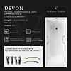 Ванна чугунная Vinsent Veron Devon 180x70x45 VDV1807045H/VH0012GD-AS с золотыми ручками и антискользящим покрытием Ванна чугунная Vinsent Veron Devon 180x70x45 VDV1807045H/VH0012GD-AS с золотыми ручками и антискользящим покрытием