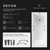 Ванна чугунная Vinsent Veron Devon 180x75x45 VDV1807545H/VH0012BL с черными матовыми ручками Ванна чугунная Vinsent Veron Devon 180x75x45 VDV1807545H/VH0012BL с черными матовыми ручками