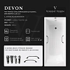 Ванна чугунная Vinsent Veron Devon 180x75x45 VDV1807545H/VH0012BL-AS с черными матовыми ручками и антискользящим покрытием Ванна чугунная Vinsent Veron Devon 180x75x45 VDV1807545H/VH0012BL-AS с черными матовыми ручками и антискользящим покрытием