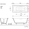 Ванна чугунная Vinsent Veron Devon 180x75x45 VDV1807545H/VH0012CH-AS с хромированными ручками и антискользящим покрытием Ванна чугунная Vinsent Veron Devon 180x75x45 VDV1807545H/VH0012CH-AS с хромированными ручками и антискользящим покрытием