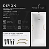 Ванна чугунная Vinsent Veron Devon 180x75x45 VDV1807545H/VH0012GD-AS с золотыми ручками и антискользящим покрытием Ванна чугунная Vinsent Veron Devon 180x75x45 VDV1807545H/VH0012GD-AS с золотыми ручками и антискользящим покрытием