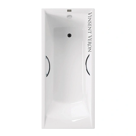 Ванна чугунная Vinsent Veron Devon 190x80x45 VDV1908045H/E60327CH с хромированными ручками