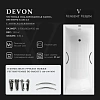 Ванна чугунная Vinsent Veron Devon 190x80x45 VDV1908045H/E60327CH-AS с хромированными ручками и антискользящим покрытием Ванна чугунная Vinsent Veron Devon 190x80x45 VDV1908045H/E60327CH-AS с хромированными ручками и антискользящим покрытием