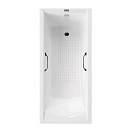 Ванна чугунная Vinsent Veron Devon 190x80x45 VDV1908045H/VH0012BL-AS с черными матовыми ручками и антискользящим покрытием Ванна чугунная Vinsent Veron Devon 190x80x45 VDV1908045H/VH0012BL-AS с черными матовыми ручками и антискользящим покрытием