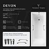 Ванна чугунная Vinsent Veron Devon 190x80x45 VDV1908045H/VH0012BR с бронзовыми ручками Ванна чугунная Vinsent Veron Devon 190x80x45 VDV1908045H/VH0012BR с бронзовыми ручками