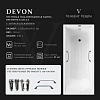 Ванна чугунная Vinsent Veron Devon 190x80x45 VDV1908045H/VH0012CH-AS с хромированными ручками и антискользящим покрытием Ванна чугунная Vinsent Veron Devon 190x80x45 VDV1908045H/VH0012CH-AS с хромированными ручками и антискользящим покрытием