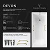 Ванна чугунная Vinsent Veron Devon 190x80x45 VDV1908045H/VH0012GD с золотыми ручками Ванна чугунная Vinsent Veron Devon 190x80x45 VDV1908045H/VH0012GD с золотыми ручками