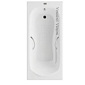 Ванна чугунная Vinsent Veron Haiti 170x80x42 VHT1708042H/VH008CH-AS с хромированными ручками и антискользящим покрытием Ванна чугунная Vinsent Veron Haiti 170x80x42 VHT1708042H/VH008CH-AS с хромированными ручками и антискользящим покрытием