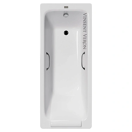 Ванна чугунная Vinsent Veron Italon 170x70x45 VIT1707045H/VH0012BL с черными матовыми ручками Ванна чугунная Vinsent Veron Italon 170x70x45 VIT1707045H/VH0012BL с черными матовыми ручками