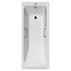 Ванна чугунная Vinsent Veron Italon 170x70x45 VIT1707045H/VH0012BL-AS с черными матовыми ручками и антискользящим покрытием Ванна чугунная Vinsent Veron Italon 170x70x45 VIT1707045H/VH0012BL-AS с черными матовыми ручками и антискользящим покрытием