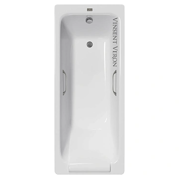 Ванна чугунная Vinsent Veron Italon 170x70x45 VIT1707045H/VH0012GM с ручками оружейная сталь