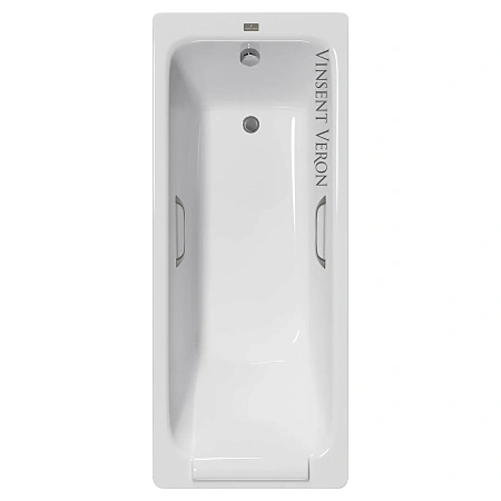 Ванна чугунная Vinsent Veron Italon 170x70x45 VIT1707045H/VH0012GM с ручками оружейная сталь