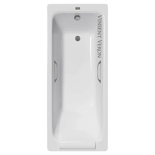 Ванна чугунная Vinsent Veron Italon 170x70x45 VIT1707045H/VH0012GM с ручками оружейная сталь Ванна чугунная Vinsent Veron Italon 170x70x45 VIT1707045H/VH0012GM с ручками оружейная сталь