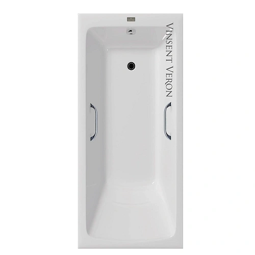 Ванна чугунная Vinsent Veron Kingston 180x80x50 VKN1808050H/VH0012CH с хромированными ручками Ванна чугунная Vinsent Veron Kingston 180x80x50 VKN1808050H/VH0012CH с хромированными ручками