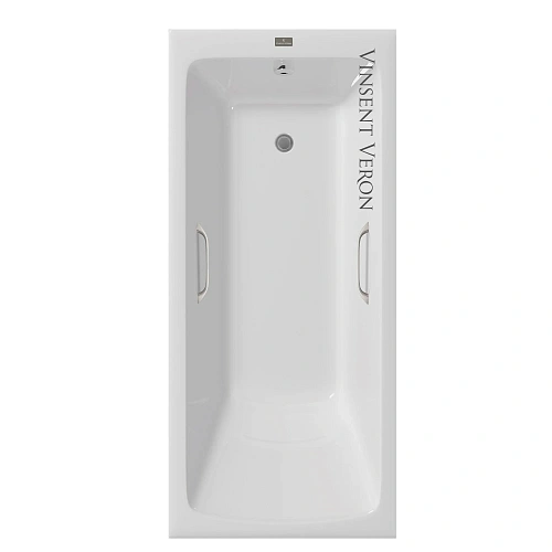Ванна чугунная Vinsent Veron Kingston 180x80x50 VKN1808050H/VH0012NI с ручками цвет никель Ванна чугунная Vinsent Veron Kingston 180x80x50 VKN1808050H/VH0012NI с ручками цвет никель