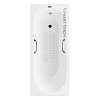 Ванна чугунная Vinsent Veron Soissons 170x70x42 VCN1707042H/VH0012BL-AS с черными матовыми ручками и антискользящим покрытием Ванна чугунная Vinsent Veron Soissons 170x70x42 VCN1707042H/VH0012BL-AS с черными матовыми ручками и антискользящим покрытием