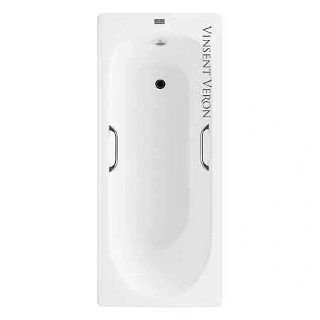 Ванна чугунная Vinsent Veron Soissons 170x70x42 VCN1707042H/VH0012CH с хромированными ручками Ванна чугунная Vinsent Veron Soissons 170x70x42 VCN1707042H/VH0012CH с хромированными ручками