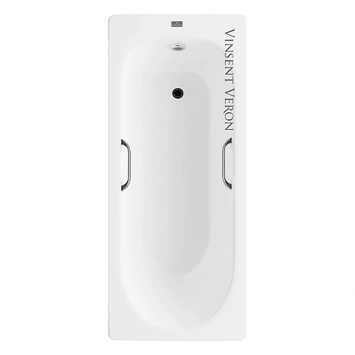 Ванна чугунная Vinsent Veron Soissons 170x70x42 VCN1707042H/VH0012CH с хромированными ручками Ванна чугунная Vinsent Veron Soissons 170x70x42 VCN1707042H/VH0012CH с хромированными ручками
