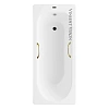 Ванна чугунная Vinsent Veron Soissons 170x70x42 VCN1707042H/VH0012GD с золотыми ручками