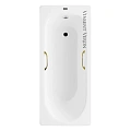 Ванна чугунная Vinsent Veron Soissons 170x70x42 VCN1707042H/VH0012GD с золотыми ручками Ванна чугунная Vinsent Veron Soissons 170x70x42 VCN1707042H/VH0012GD с золотыми ручками