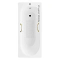 Ванна чугунная Vinsent Veron Soissons 170x70x42 VCN1707042H/VH0012GD-AS с золотыми ручками и антискользящим покрытием Ванна чугунная Vinsent Veron Soissons 170x70x42 VCN1707042H/VH0012GD-AS с золотыми ручками и антискользящим покрытием