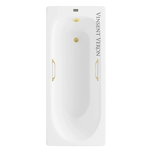 Ванна чугунная Vinsent Veron Soissons 170x70x42 VCN1707042H/VH0012MGD с ручками матовое золото Ванна чугунная Vinsent Veron Soissons 170x70x42 VCN1707042H/VH0012MGD с ручками матовое золото