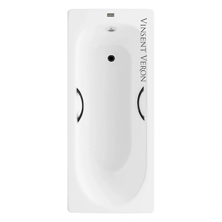 Ванна чугунная Vinsent Veron Soissons 170x70x42 VCN1707042H/VH0015BL с черными матовыми ручками Ванна чугунная Vinsent Veron Soissons 170x70x42 VCN1707042H/VH0015BL с черными матовыми ручками