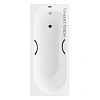 Ванна чугунная Vinsent Veron Soissons 170x70x42 VCN1707042H/VH0015BL с черными матовыми ручками Ванна чугунная Vinsent Veron Soissons 170x70x42 VCN1707042H/VH0015BL с черными матовыми ручками