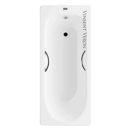 Ванна чугунная Vinsent Veron Soissons 170x70x42 VCN1707042H/VH0015CH с хромированными ручками Ванна чугунная Vinsent Veron Soissons 170x70x42 VCN1707042H/VH0015CH с хромированными ручками