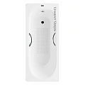 Ванна чугунная Vinsent Veron Soissons 170x70x42 VCN1707042H/VH0015CH-AS с хромированными ручками и антискользящим покрытием Ванна чугунная Vinsent Veron Soissons 170x70x42 VCN1707042H/VH0015CH-AS с хромированными ручками и антискользящим покрытием