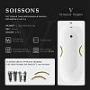 Ванна чугунная Vinsent Veron Soissons 170x70x42 VCN1707042H/VH0015GD с золотыми ручками Ванна чугунная Vinsent Veron Soissons 170x70x42 VCN1707042H/VH0015GD с золотыми ручками