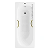 Ванна чугунная Vinsent Veron Soissons 170x70x42 VCN1707042H/VH0015GD-AS с золотыми ручками и антискользящим покрытием