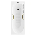 Ванна чугунная Vinsent Veron Soissons 170x70x42 VCN1707042H/VH0015GD-AS с золотыми ручками и антискользящим покрытием Ванна чугунная Vinsent Veron Soissons 170x70x42 VCN1707042H/VH0015GD-AS с золотыми ручками и антискользящим покрытием