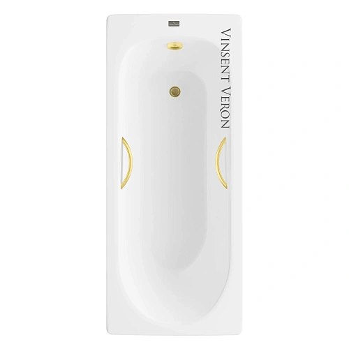 Ванна чугунная Vinsent Veron Soissons 170x70x42 VCN1707042H/VH0015MGD с ручками матовое золото Ванна чугунная Vinsent Veron Soissons 170x70x42 VCN1707042H/VH0015MGD с ручками матовое золото