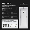 Ванна чугунная Vinsent Veron Square 140x70x45 VSQ1407045H/VH0012BR с бронзовыми ручками Ванна чугунная Vinsent Veron Square 140x70x45 VSQ1407045H/VH0012BR с бронзовыми ручками