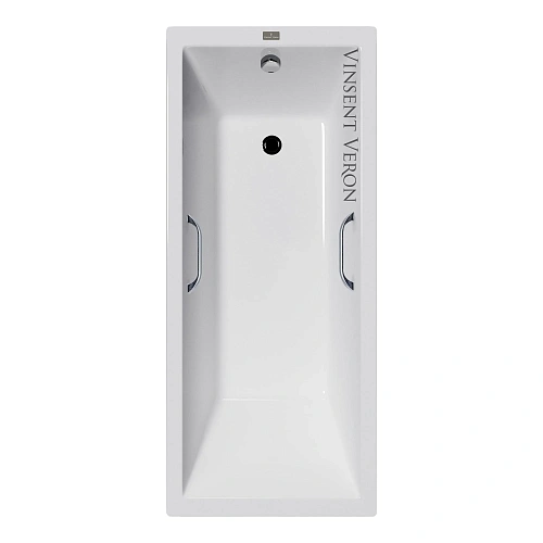 Ванна чугунная Vinsent Veron Square 140x70x45 VSQ1407045H/VH0012CH с хромированными ручками Ванна чугунная Vinsent Veron Square 140x70x45 VSQ1407045H/VH0012CH с хромированными ручками