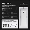 Ванна чугунная Vinsent Veron Square 140x70x45 VSQ1407045H/VH0012CH с хромированными ручками Ванна чугунная Vinsent Veron Square 140x70x45 VSQ1407045H/VH0012CH с хромированными ручками