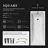 Ванна чугунная Vinsent Veron Square 140x70x45 VSQ1407045H/VH0012GD с золотыми ручками Ванна чугунная Vinsent Veron Square 140x70x45 VSQ1407045H/VH0012GD с золотыми ручками