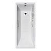 Ванна чугунная Vinsent Veron Square 140x70x45 VSQ1407045H/VH0012GD-AS с золотыми ручками и антискользящим покрытием Ванна чугунная Vinsent Veron Square 140x70x45 VSQ1407045H/VH0012GD-AS с золотыми ручками и антискользящим покрытием