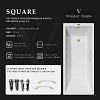 Ванна чугунная Vinsent Veron Square 140x70x45 VSQ1407045H/VH0012MGD с ручками матовое золото Ванна чугунная Vinsent Veron Square 140x70x45 VSQ1407045H/VH0012MGD с ручками матовое золото